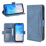 For Doogee N40 Pro Skin Feel Calf Pattern Horizontal Flip Leather Case with Holder & Card Slots & Photo Frame(Blue)