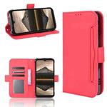 For Doogee S86 / S86 Pro Skin Feel Calf Pattern Horizontal Flip Leather Case with Holder & Card Slots & Photo Frame(Red)