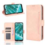 For Nokia C30 Skin Feel Calf Pattern Horizontal Flip Leather Case with Holder & Card Slots & Photo Frame(Pink)