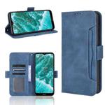For Nokia C30 Skin Feel Calf Pattern Horizontal Flip Leather Case with Holder & Card Slots & Photo Frame(Blue)