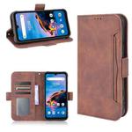 For UMIDIGI Bison Pro Skin Feel Calf Pattern Horizontal Flip Leather Case with Holder & Card Slots & Photo Frame(Brown)