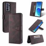 For OPPO Reno6 5G AZNS Dream II Skin Feel PU+TPU Horizontal Flip Leather Case with Holder & Card Slots & Wallet(Coffee)