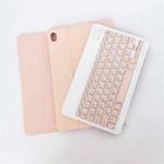 For Lenovo Pad Tab P11 11 inch TB-J606F LX110 Solid Color Detachable Square Keycap Bluetooth Keyboard Leather Tablet Case with Stand(Pink)