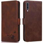 For Samsung Galaxy A30s / A50s / A50 Embossed Cat Butterflies Pattern Horizontal Flip Leather Case with Card Slot & Holder & Wallet(Brown)