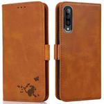 For Samsung Galaxy A70 / A70s Embossed Cat Butterflies Pattern Horizontal Flip Leather Case with Card Slot & Holder & Wallet(Orange)