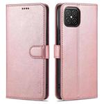 For Huawei nova 8 SE AZNS Skin Feel Calf Texture Horizontal Flip Leather Case with Card Slots & Holder & Wallet(Rose Gold)