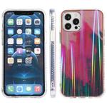 For iPhone 13 mini IMD Process Rendering Watercolor Aurora Pattern TPU + PC Shockproof Case (Purple)