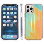 For iPhone 13 Pro Max IMD Process Rendering Watercolor Aurora Pattern TPU + PC Shockproof Case (Yellow)