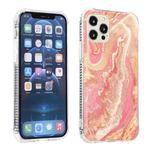 For iPhone 13 mini Sands Marble Double-sided IMD Pattern TPU + Acrylic Case (Pink)