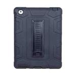 C5 Four Corners Shockproof Silicone + PC Protective Case with Holder For iPad 4 / 3 / 2(Black)