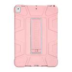 C5 Four Corners Shockproof Silicone + PC Protective Case with Holder For iPad Air 3 10.5 2019 / iPad Pro 10.5(Rose Gold + Grey)
