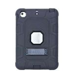 C5 Four Corners Shockproof Silicone + PC Protective Case with Holder For iPad mini 3 / 2 / 1(Black)