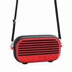 New Rixing NR-3000M Bluetooth 5.0 Portable Karaoke Wireless Bluetooth Speaker with Microphone & Shoulder Strap(Red)