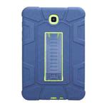 For Samsung Galaxy Tab A 8.0 2015 C5 Four Corners Shockproof Silicone + PC Protective Case with Holder(Navy Blue + Lemon Yellow)