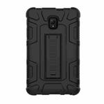 For Samsung Galaxy Tab A 8.0 2017 C5 Four Corners Shockproof Silicone + PC Protective Case with Holder(Black)