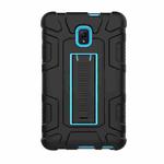 For Samsung Galaxy Tab A 8.0 2017 C5 Four Corners Shockproof Silicone + PC Protective Case with Holder(Black + Blue)