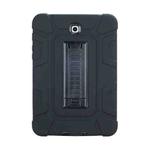 For Samsung Galaxy Tab S2 8.0 T710 C5 Four Corners Shockproof Silicone + PC Protective Case with Holder(Black)