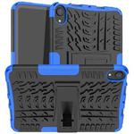 For iPad mini 6 Tire Texture TPU + PC Shockproof Tablet Case with Holder(Blue)