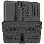 For iPad mini 6 Tire Texture TPU + PC Shockproof Tablet Case with Holder(Black)