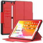 Litchi Texture Horizontal Flip PU Leather Case with Holder & Card Slots & Sleep / Wake-up Function & Pen Slot For iPad 10.2 2021 / 2020 / 2019(Red)