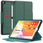 Litchi Texture Horizontal Flip PU Leather Case with Holder & Card Slots & Sleep / Wake-up Function & Pen Slot For iPad 10.2 2021 / 2020 / 2019(Green)