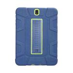 For Samsung Galaxy Tab S3 9.7 T820 C5 Four Corners Shockproof Silicone + PC Protective Case with Holder(Navy Blue + Lemon Yellow)