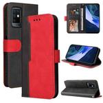 For Infinix Note 10 Business Stitching-Color Horizontal Flip PU Leather Case with Holder & Card Slots & Photo Frame(Red)