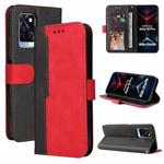 For Infinix Note 10 Pro / 10 Pro NFC Business Stitching-Color Horizontal Flip PU Leather Case with Holder & Card Slots & Photo Frame(Red)