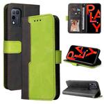 For Infinix Hot 10 Play Business Stitching-Color Horizontal Flip PU Leather Case with Holder & Card Slots & Photo Frame(Green)