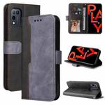 For Infinix Hot 10 Play Business Stitching-Color Horizontal Flip PU Leather Case with Holder & Card Slots & Photo Frame(Grey)