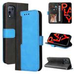 For Infinix Hot 10 Play Business Stitching-Color Horizontal Flip PU Leather Case with Holder & Card Slots & Photo Frame(Blue)