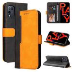 For Infinix Hot 10 Play Business Stitching-Color Horizontal Flip PU Leather Case with Holder & Card Slots & Photo Frame(Orange)