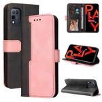 For Infinix Hot 10 Play Business Stitching-Color Horizontal Flip PU Leather Case with Holder & Card Slots & Photo Frame(Pink)