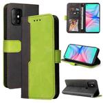 For Infinix Hot 10 Business Stitching-Color Horizontal Flip PU Leather Case with Holder & Card Slots & Photo Frame(Green)