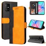 For Infinix Hot 10 Business Stitching-Color Horizontal Flip PU Leather Case with Holder & Card Slots & Photo Frame(Orange)