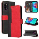 For Infinix Hot 9 Play Business Stitching-Color Horizontal Flip PU Leather Case with Holder & Card Slots & Photo Frame(Red)