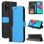 For Infinix Hot 9 Play Business Stitching-Color Horizontal Flip PU Leather Case with Holder & Card Slots & Photo Frame(Blue)