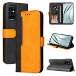 For Infinix Note 8 Business Stitching-Color Horizontal Flip PU Leather Case with Holder & Card Slots & Photo Frame(Orange)