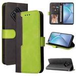 For Infinix Zero 8 Business Stitching-Color Horizontal Flip PU Leather Case with Holder & Card Slots & Photo Frame(Green)