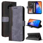 For Tecno Spark 6 Business Stitching-Color Horizontal Flip PU Leather Case with Holder & Card Slots & Photo Frame(Grey)