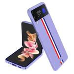 For Samsung Galaxy Z Flip3 5G Shock-resistant Skin Feel Matte Protective Case(Color Bar Purple)