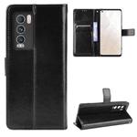 For OPPO Realme GT Explorer Master Crazy Horse Texture Horizontal Flip Leather Case with Holder & Card Slots & Lanyard(Black)
