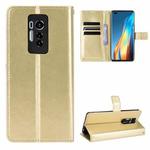 For Tecno Phantom X Crazy Horse Texture Horizontal Flip Leather Case with Holder & Card Slots & Lanyard(Gold)