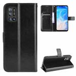 For Doogee N40 Pro Crazy Horse Texture Horizontal Flip Leather Case with Holder & Card Slots & Lanyard(Black)
