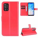 For Doogee N40 Pro Crazy Horse Texture Horizontal Flip Leather Case with Holder & Card Slots & Lanyard(Red)