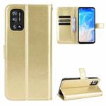 For Doogee N40 Pro Crazy Horse Texture Horizontal Flip Leather Case with Holder & Card Slots & Lanyard(Gold)