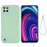 For OPPO Realme C21Y Foreign Version Solid Color Liquid Silicone Dropproof Full Coverage Protective Case(Green)