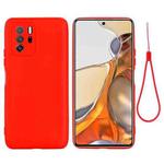 For Xiaomi Redmi Note 10 Pro 5G CN Version / Poco X3 GT 5G Solid Color Liquid Silicone Dropproof Full Coverage Protective Case(Red)