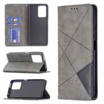 For Xiaomi Mi 11T Rhombus Texture Horizontal Flip Magnetic Leather Case with Holder & Card Slots(Brown)