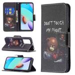 For Xiaomi Redmi 10 Colored Drawing Pattern Horizontal Flip Leather Case with Holder & Card Slots & Wallet(Bear)